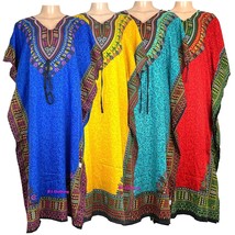 Long Kaftan Dress Women Caftan Tunic Dress Plus Size Hippy Boho Maxi Night Gown - £9.48 GBP