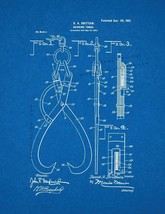 Skidding Tongs Patent Print - Blueprint - £6.31 GBP+