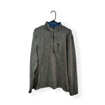 Woolrich Mens Angler 1/4 Zip Fleece Sweater Pullover Size XL Gray - £19.94 GBP