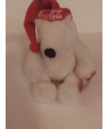 Coca-Cola Coke Polar Bear Approx. 7&quot; Bear With Red Puffball Hat Mint All... - £23.59 GBP