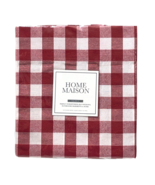 Home Maison Valance Red &amp; White Checks Cotton Blend 15.5 x 58" Duck Rive... - $15.84