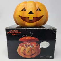 Dept. 56 Animated Halloween Jack-O-Lantern Pumpkin Bowl - Tested BROKEN LID  - £19.50 GBP