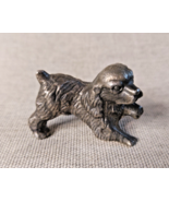 Vintage Playful Cavalier King Charles Spaniel Cast Pewter Figure. - $54.42 CAD