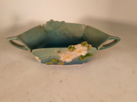 Antique Roseville Pottery White Rose Console Bowl, #393-12, Ex. Cond. - £65.02 GBP