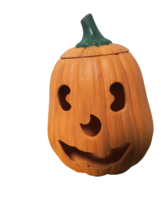 Vtg Ceramic Hand Painted Jack O Lantern Pumpkin 9&quot;T Halloween Thanksgiving - £14.03 GBP