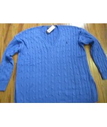 POLO RALPH LAUREN V-NECK SWEATER PIMA COTTON SWEATER NEW MSRP $125.00 XL - €25,72 EUR
