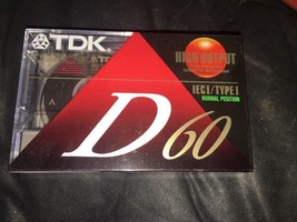 TDK D60 Slimline EcoCase High Output Type I Blank Cassette - £5.32 GBP