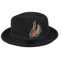 Men's Broner Wool Hat Classic Soft Fedora SCORSESE 73-781 Black image 7
