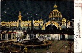 Night Scene In Luna Park Coney Island New York Postcard - $10.00