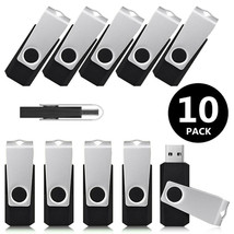 10 Pack 128Mb Flash Drive Bulk Usb2.0 Memory Stick Pen Thumb Drive Swivel U Disk - £29.92 GBP