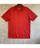 Nike Golf Polo Dri Fit Standard Fit Solid Red Athletic Golf Shirt Men Si... - £10.14 GBP
