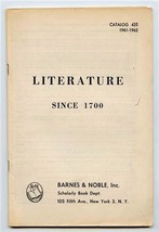 Barnes &amp; Noble Catalog 425 Literature Since 1700 Scholarly Book Dept 196... - £21.67 GBP