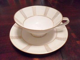 Hutschenreuther Bavaria Selb Germany cup &amp; saucer light green decor [58] - £36.22 GBP