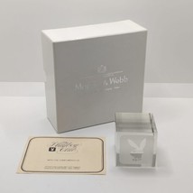 Rare Mappin &amp; Webb Paperweight, Etched Crystal Glass, Playboy Club, Boxed - £471.60 GBP