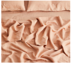 Bed Threads Terracotta 100% Flax Linen Flat Sheet Queen Size - £86.52 GBP