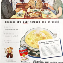 1947 Campbell&#39;s Beef Noodle Soup Advertisement Canned Classic Food DWJJ23 - $554.45 MXN