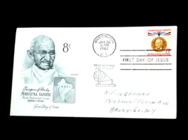 1961 Mahatma Gandhi First Day Issue Envelope Stamp Hindu India - $2.50