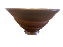 Bowl Pottery Conical Shape Marked 7 Inch Diameter 4.25 Inches Tall Glaze... - £29.03 GBP