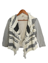 Anthropologie DOLAN Womens Sweater SONIA Fringe Cardigan Stripes Size XS - $22.07