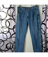 Wrangler Mens 34x30 Regular Fit Straight Leg Denim Jeans Blue - $335.28 MXN