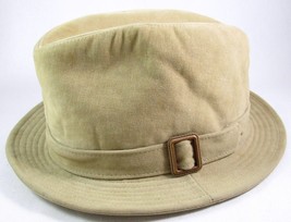 Vintage London Fog Men&#39;s Dark Beige Tan Soft Fedora Hat, X-Large, 7-1/2 to 7-5/8 - £15.67 GBP