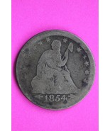 1854 P Seated Liberty Silver Quarter Scarce Guaranteed Authentic Rare Co... - $510.00 MXN