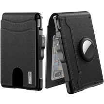 umoven AirTag Wallet for Men - with Pop Up Aluminum Case Money Clip Slim Leather - £64.31 GBP