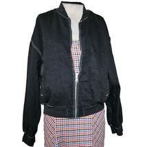 Black Denim Style Jacket Size Small - £27.70 GBP