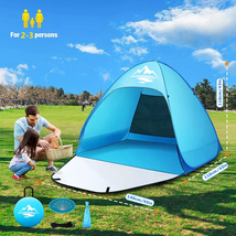 Portable Waterproof Fishing Camping Pop up Beach Tent W Carry Bag UPF 50+ AntiUv - £45.91 GBP