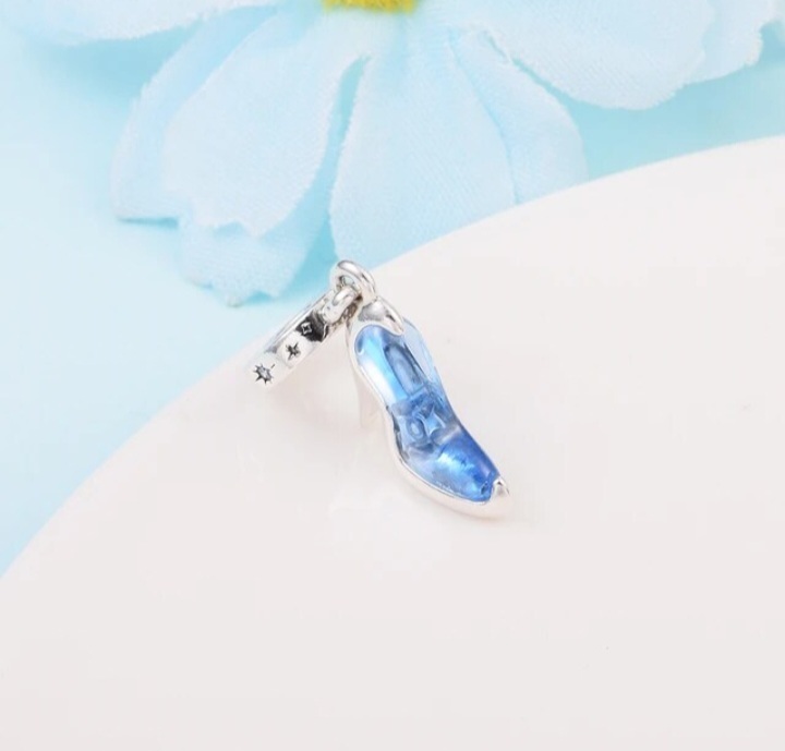 Primary image for New Authentic S925 Disney Cinderella Glass Slipper Charm for Pandora Bracelet 