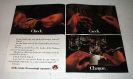 1986 Stella Artois Beer Ad - Check Czech Cheque - £14.53 GBP