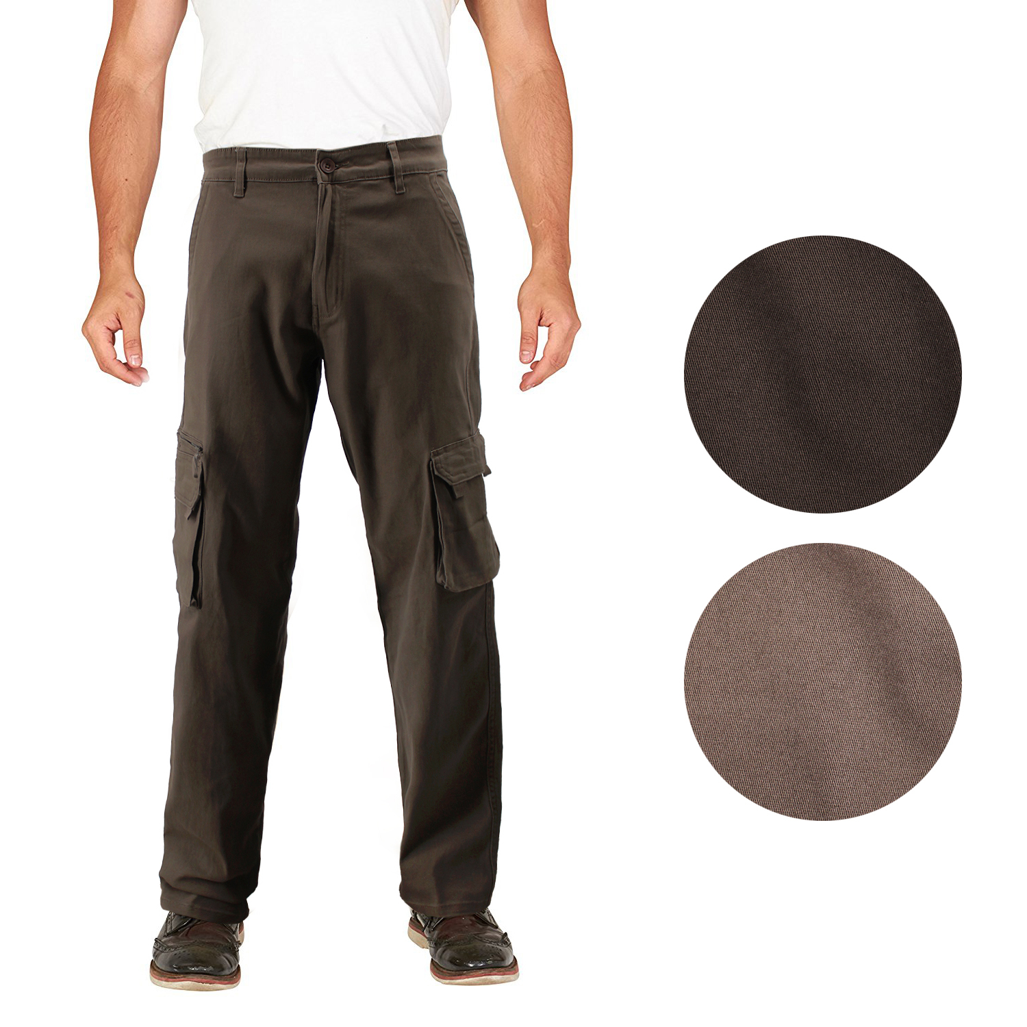 Men&#39;s Cotton Blend Stretch Work Trousers Multi Pocket Cargo Pants - $36.37