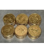 60 Brass Batting Cage Tokens, 1.125&quot; Mixed - TUMBLE CLEANED - £33.80 GBP