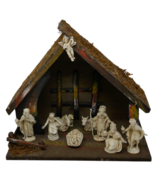 Nativity Set Vintage Rustic Stable Christmas Manger - €63,66 EUR