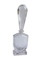 Vintage Tall Heavy Lead Crystal Perfume Bottle w/ Stopper - £58.14 GBP