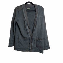 Eddie Bauer Womens Gray Button Up Cardigan Sweater Size Large Pockets Boho - £16.67 GBP