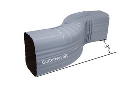 1 - Aluminum Downspout A Gutter (3” offset) Zig Zag Elbow – 3” x 4” inch... - $20.89