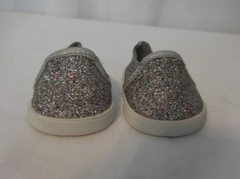 AMERICAN GIRL Z YANG SILVER SPARKLE SLIP ON TENNIS SHOES SNEAKERS - $8.92