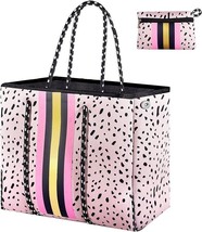 YFYDCLL Neoprene Tote Bag, 26L Large Beach Bag with Zipper, Large Beach ... - £22.46 GBP
