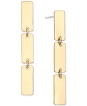 Alfani Gold-Tone Tablet Linear Drop Earrings - £12.78 GBP