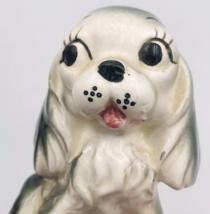 Vintage Porcelain Cocker Spaniel Dog Figurine Japan 2.75&quot; Tall 2.25&quot; x 2&quot; - £9.74 GBP