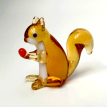 Murano Glass Handcrafted Unique Art, Lovely Squirrel Figurine Size 1, Gl... - $21.97