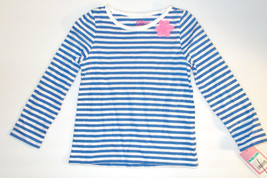 Circo Toddler Girls Blue and White Striped Long Sleeved Shirt Sizes 18M NWT - $6.29