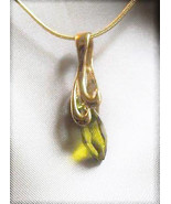 Swarovski Olivine Aquiline Crystal and Gold  Pendant - $40.00
