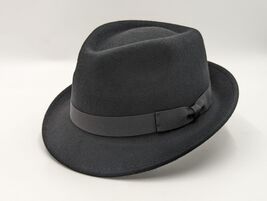 Elegant 100% Wool Trilby Hat Waterproof &amp;Crushable Handmade With Grosgra... - $27.64+
