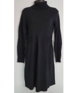 J. Crew Long Sleeve Turtleneck Black Wool Cashmere Pockets Sweater Dress... - $38.99