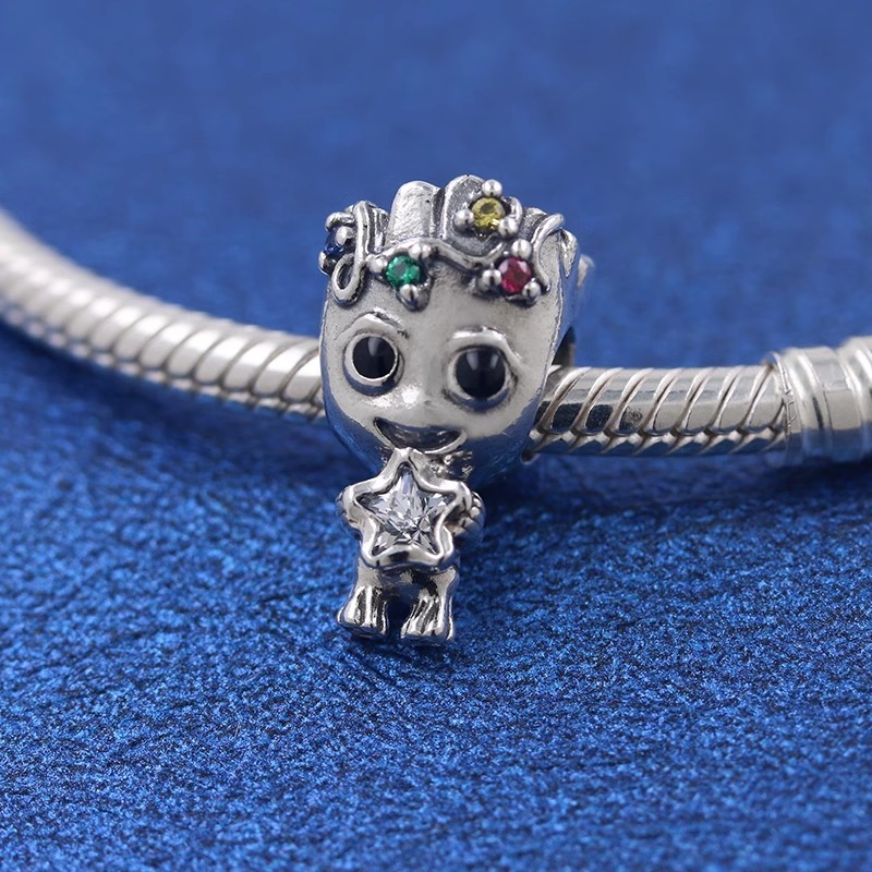 2024 Release 925 Sterling Silver Marvel Groot Star Charm  793559C01