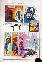 Original 1983 Captain America Annual 7 page 26 Marvel Comics color guide art/80s - £36.41 GBP
