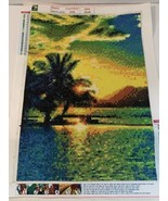 Sunset Beach Hawaii Diamond Dot Artwork 12&quot;x16&quot; Unframed - £11.19 GBP