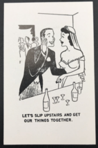 c1940s State Hill Beer Garden Wedding Let&#39;s Slip Upstairs Comic Ad Trade... - £24.07 GBP